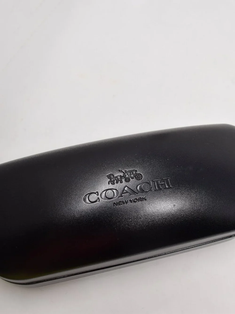 Coach Eyeglass Case Hard Shell Black Logo Travel Timeless Designer Protective